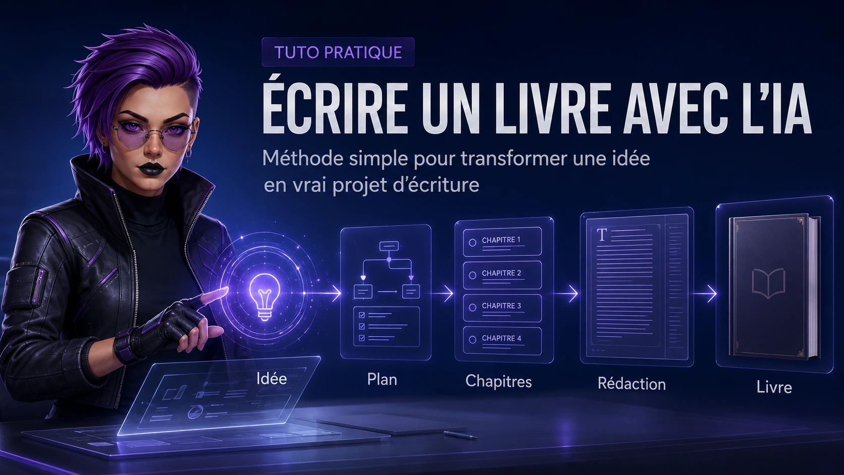 Écrire un livre avec l’IA : méthode simple pour transformer une idée en vrai projet d’écriture