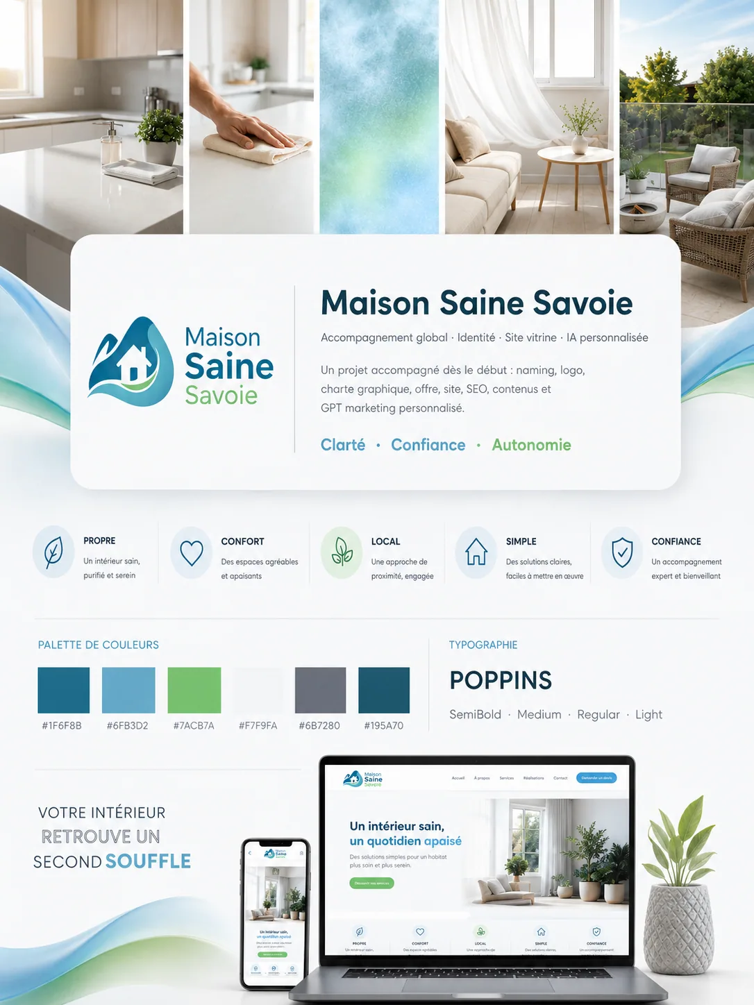 Maison Saine Savoie, accompagnement global pour identit&eacute;, site vitrine et IA personnalis&eacute;e