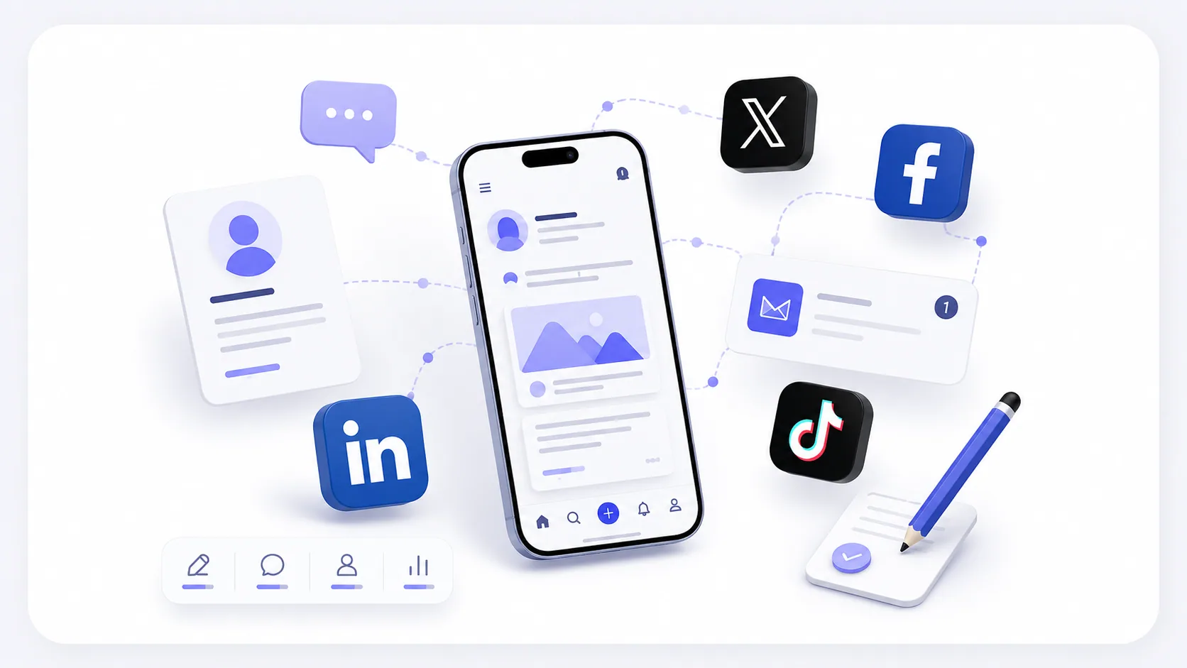 Visuel r&eacute;seaux sociaux et coh&eacute;rence de communication