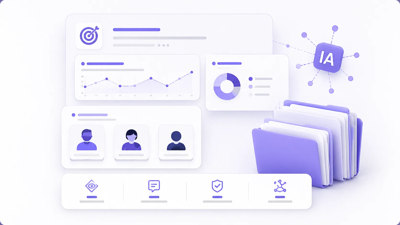 Visuel vision strat&eacute;gique et base IA personnalis&eacute;e