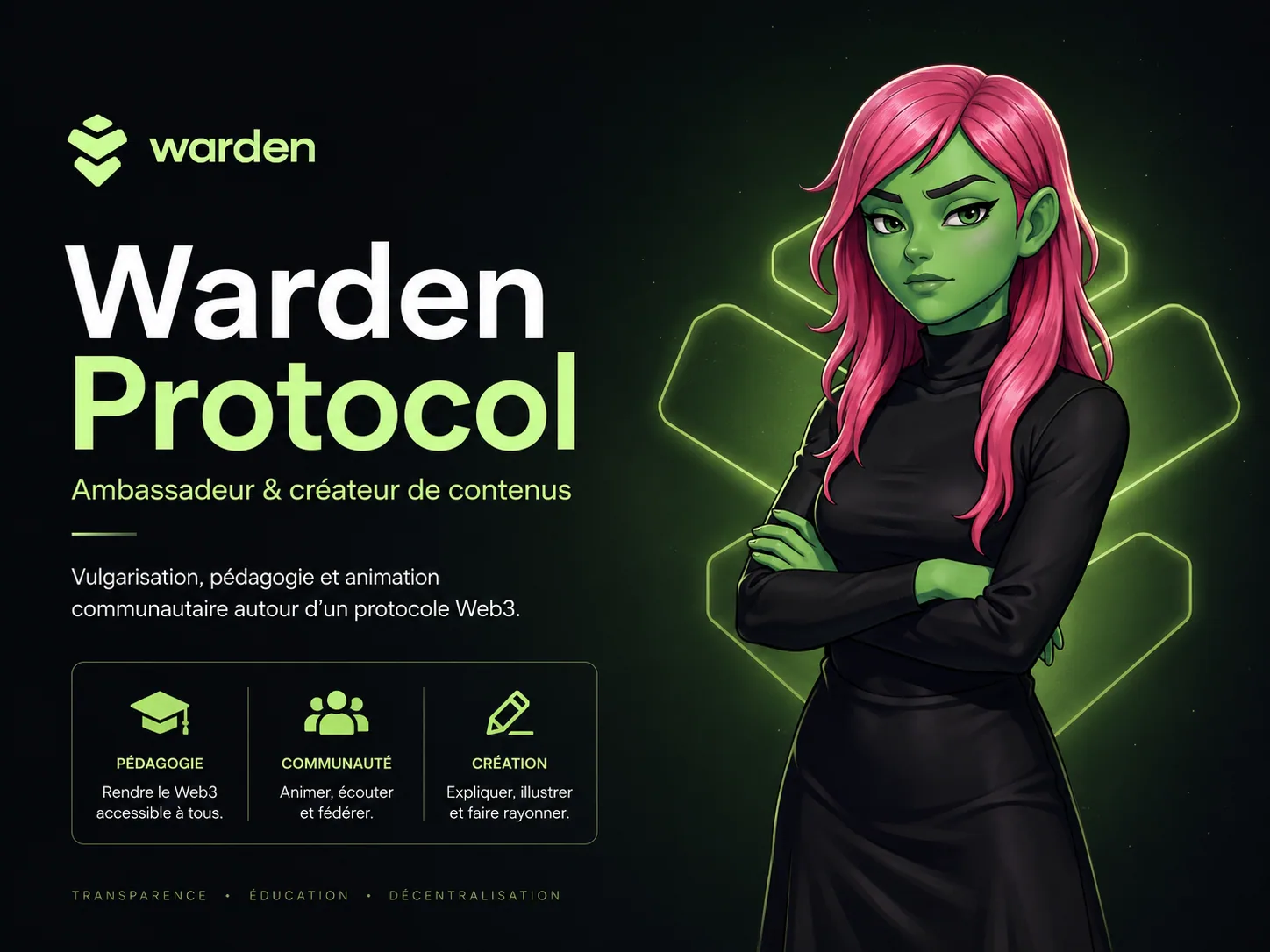 Visuel Warden Protocol avec Uxia